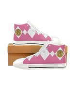 Pink Mighty Morphin Pterodactyl Dinozord Power Coin High Top Shoes - £47.40 GBP