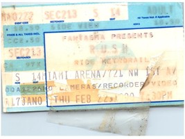Vtg Rush Concert Ticket Stub February 22 1990 Miami Florida - £13.54 GBP