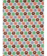 Vintage Fabric Mini Fall Flowers 100% Cotton Blue Green Rust 36x1.5 yds - $56.36 CAD