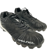 rawlings 4112852 black faux leather baseball cleats size 13 - EUC - $22.92
