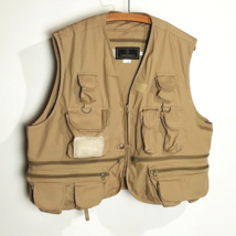 Vintage Canvasback Men&#39;s Beige Tan Outdoor Hunting Fly Fishing Vest - Si... - $19.95