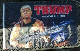3X5 Donald Trump Rambo Bazooka No More Bullshit Flag 5X3 Banner W/ Grommets - £19.29 GBP