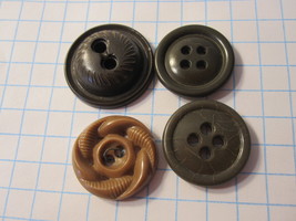 Vintage lot of Sewing Buttons - Mix of Brown&#39;s Rounds - £9.59 GBP
