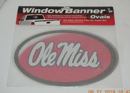 Window Banner Ovals Ole Miss Rebels NCAA College - £11.29 GBP