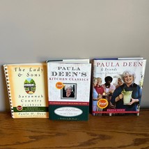 Lot of 3 Paula Deen Cookbooks- The Lady &amp; Sons, Kitchen Classics, Living it Up - $14.01