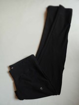 Adidas Climalite Legging Cropped capri Pants Womens Sz Small Black Logo Stretch - £17.40 GBP