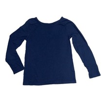 Preppy Classic Basic Solid Navy Blue Long Sleeve Tee Children’s Place Sm... - $6.93