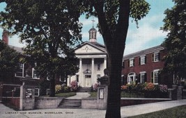 Library Museum Massillon Ohio OH Postcard C48 - £2.38 GBP