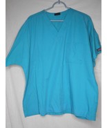 Cherokee Teal Blue Scrub Top Medical Uniform - $164.67 MXN