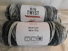 Big Twist Value lot of 2 Grey Ombre Dye Lot 450719 - £7.83 GBP