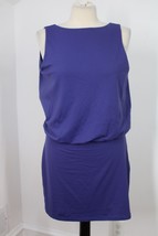 NWT Susana Monaco L Purple Supplex Stretch Jersey Blouson Cross Back Dress - £35.87 GBP