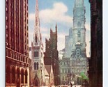 Nord Large Street Vue Philadelphia Pennsylvania Pa Unp Chrome Carte Post... - $4.04
