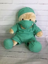 Build a Bear Medical Scrubs Doctor Nurse Outfit Green Plush Stuffed Animal Toy - £19.38 GBP