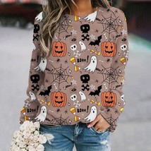 High Quality Sweashirt Women 2022 Casual Pullover  Print Round Neck Long Sleeve  - £44.71 GBP