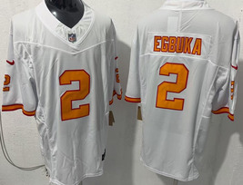 Men’s Emeka Egbuka #2 Stitched Jersey White Gold Red - $45.00