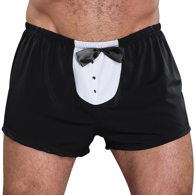 Male Power Novelty Tuxedo Boxer-Black One Size-Boxed