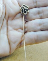 Victorian 10k Gold Woven Hair Mourning Stick Pin With Initials - £117.84 GBP