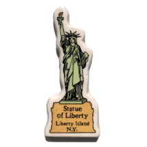 Statue of Liberty fridge magnet souvenir magnet Liberty Island NY ceramic vtg - £7.10 GBP