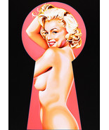 peek-a-boo I Marilyn pin-up keyhole framed canvas art print giclée 24&quot;X1... - $113.73 CAD