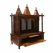 L 36 x D 18 x H 54 Inch)Solid wood Pooja Mandir handcrafted Hindu Mandir Hindu P - £941.18 GBP