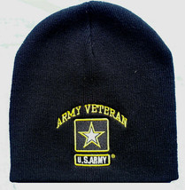 Army Vet Veteran &amp; Star Beanie Official Us Army Licensed Beanie Warm Hat - £20.53 GBP