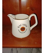 Vtg Rum Bacardi Barware Porcelain Arklow Ireland Advertising  Pitcher Go... - €12,88 EUR