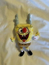 Retired Ty Beanie Baby Nickelodeon Sponge Bob Square Pants Reindeer Sleigh Ride - £10.08 GBP