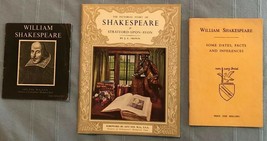 William Shakespeare 3 Pamphet Lot Pictorial Story, Dates, Facts &amp; Infere... - $9.75