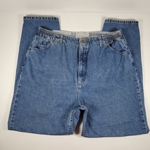 Vintage LEE 90s High Waisted Jeans Women&#39;s Stretch Waist Light Wash Mom Pants - £17.55 GBP