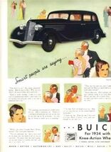 1934 Buick Magazine Ad Knee Action Wheels - $17.82