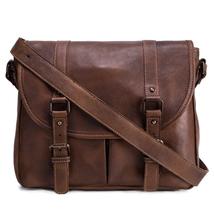 Handmade Vegetable Tanned Leather Men&#39;s Messenger Bag, Shoulder Bag, Satchel Bag - £199.31 GBP