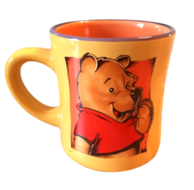Disney Winnie the Pooh 12 oz Coffee Cup Mug Gold Orange Purple Pooh Bear - $18.69