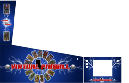 virtual pinball art Decal Pinball Cabinet Graphic, pin vinyl random game design  - £76.40 GBP+