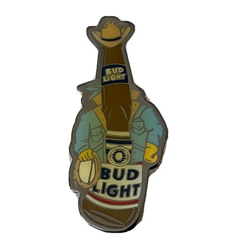 Bud Light Western Cowboy Bottle Budweiser Beer Lapel Pin Pinback - £9.00 GBP