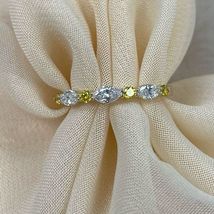 0.50 Ct Round Marquise Lab Grown Diamond Wedding Band 14k Yellow Gold 7 Stones - $997.46