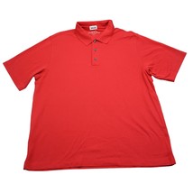 Eddie Bauer Shirt Mens L Red Polo Fish Hike Golf Outdoor Camp Cotton - £14.70 GBP