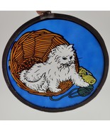 Vintage 1981 Glassmasters Suncatcher Stain Glass Kitten Cat In Basket w/... - $33.83 CAD