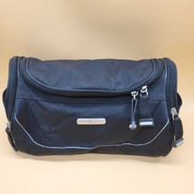 Skyway Toiletry Cosmetic Bag Black Carry Handle Hanger Hook Zipper Compa... - $14.96