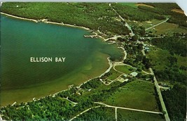 Aerial View Postcard Ellison Bay Door County, Wisconsin 1972 - £9.25 GBP
