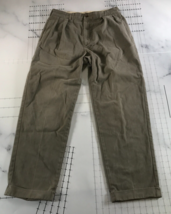 Vintage Polo Ralph Lauren Pants Mens 34x32 Green Pleated Cuffed Andrew Pant - $29.69