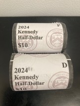 2024 Kennedy Half Dollar Rolls    Philadelphia and Denver   US Mint - £40.49 GBP