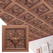 Dundee Deco Rustic Floral Antique Copper Glue Up or Lay in, PVC 3D Decorative Ce - £15.60 GBP+