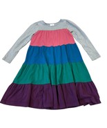 Hanna Andersson Girls Colorblock Long Sleeve Dress Size 130 (8) - $263.20 MXN