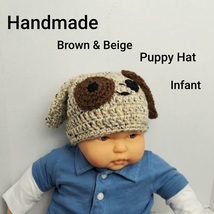 Infant knit brown puppy hat  - £7.99 GBP