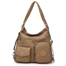 Preppy Style Women Nylon Backpack Natural School Bags For Teenager Casual Female - £38.35 GBP