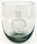 NFL Vtg St Louis Cardinals Smokey Grey High Ball Glass 12 Oz Set of 2 - $15.88