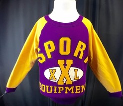Girls Jacket Sweater  4T Cotton blend Purple Yellow Long sleeve Sport Unique - £5.58 GBP