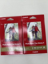 Canon Pixma Photo Paper Plus Glossy II 4x6 200 Sheets PP-301 Brand New Lot Of 2 - $11.67