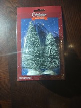 Cobblestone Corners Winter Village Miniatures Tree 2 Pc - £8.47 GBP