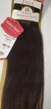 100% human hair weave; Saga Brazilian Remy Yaky; straight; weft; sew-in;... - £47.00 GBP